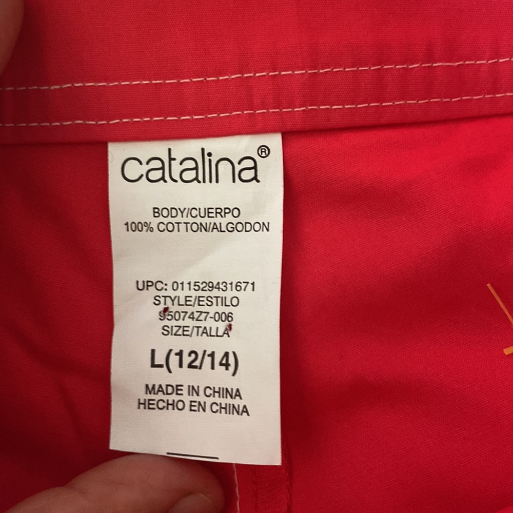 Catalina Red Orange Swim Board Short Skort - Picture 4 of 8